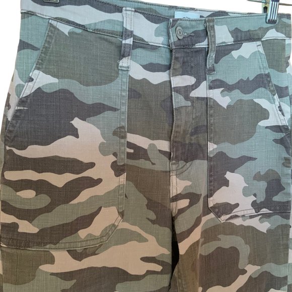 J Crew Straight Leg Crop Pants Camo Style AE301 Size 27 - Picture 4 of 7